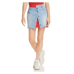 SJYP Womens Blue Mini Layered Skirt Size: XS